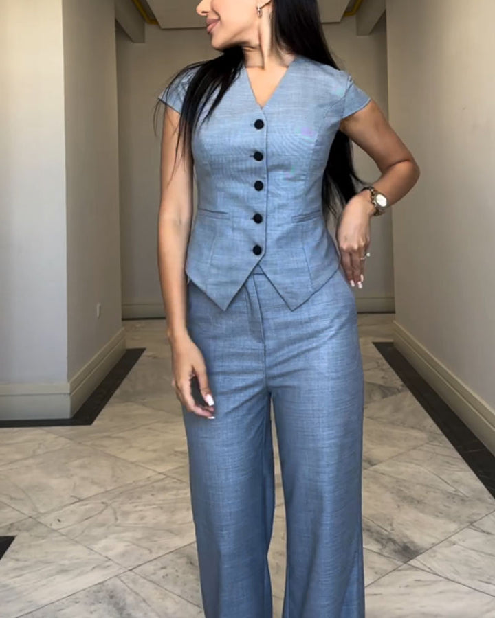 Natalie™ | Effortless V-Neck Set