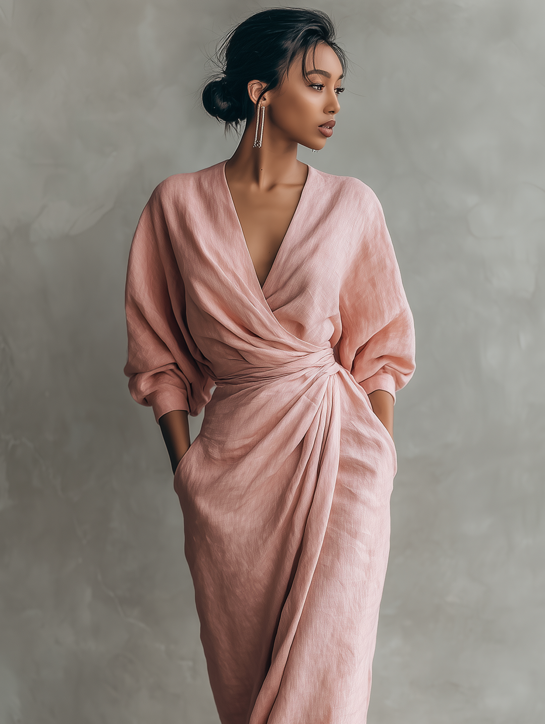 Ella™ | Elegant V-Neck Maxi Dress