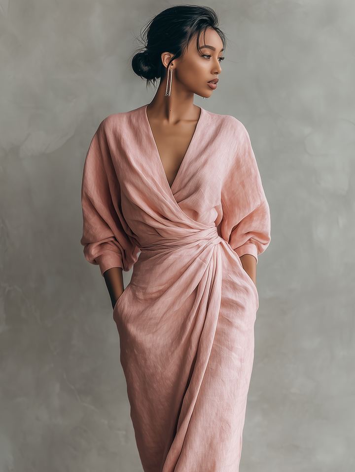 Ella™ | Elegant V-Neck Maxi Dress