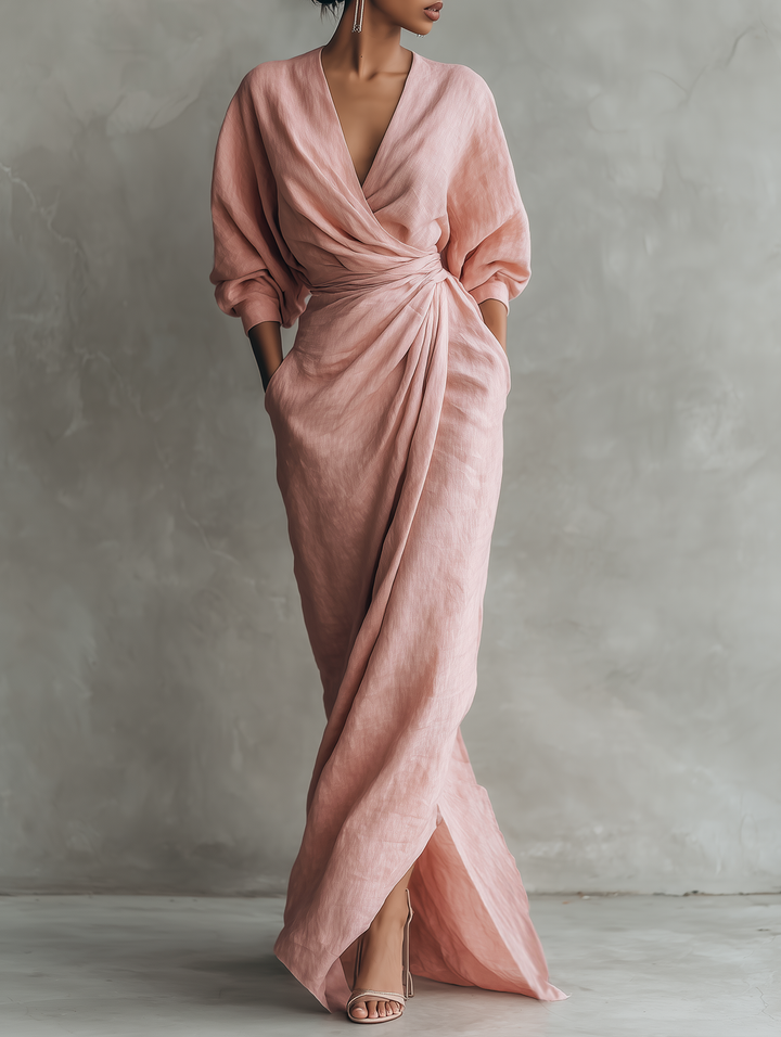 Ella™ | Elegant V-Neck Maxi Dress