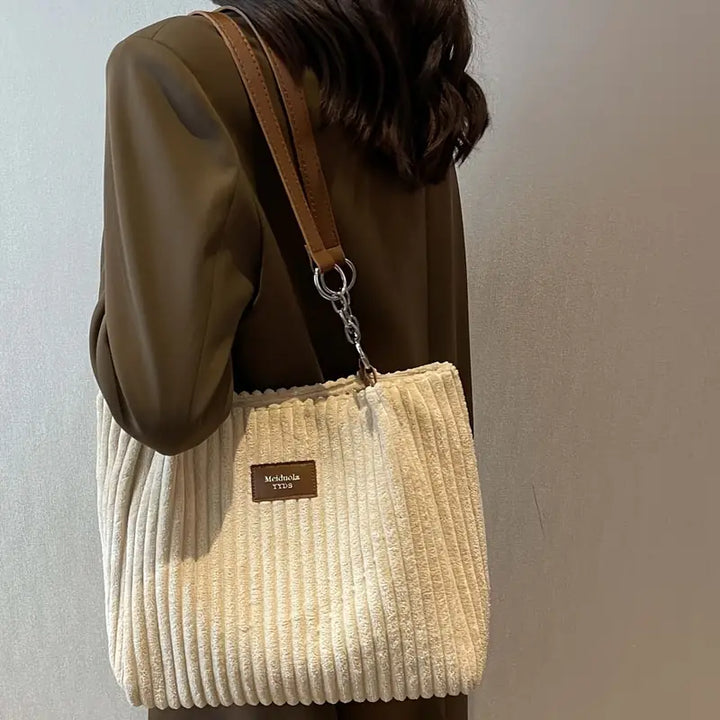 Makayla™ | Onyx Corduroy Tote Bag