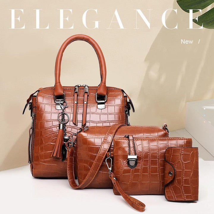Madison™ | 4-Piece Crocodile Pattern Handbag