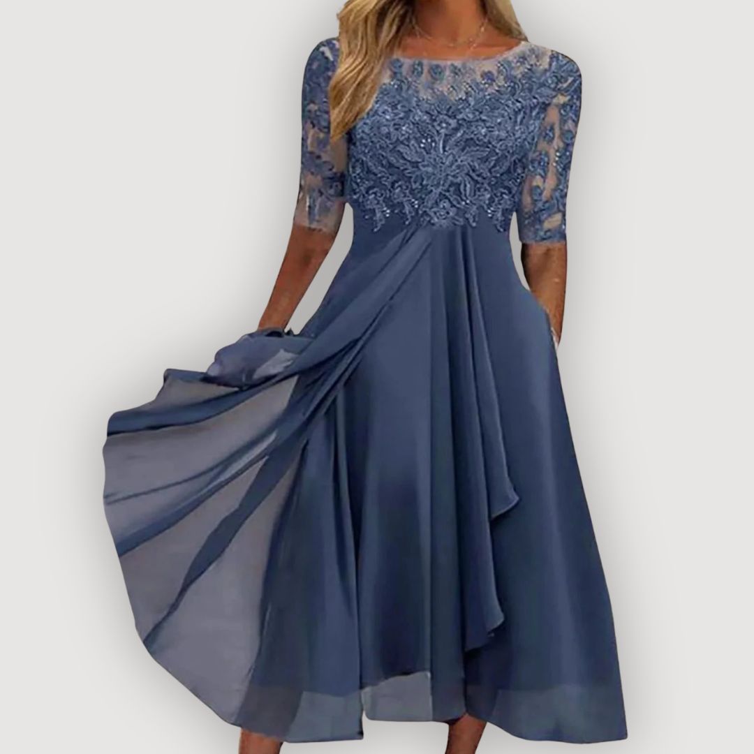 Savannah™ | Lace Dress with Flowing Skirt