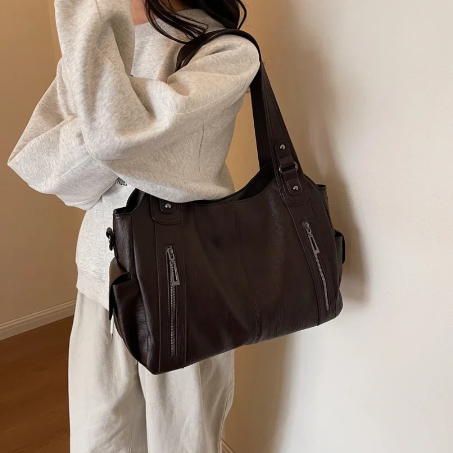 Kaylee™ | Dual Zipper Shoulder Bag