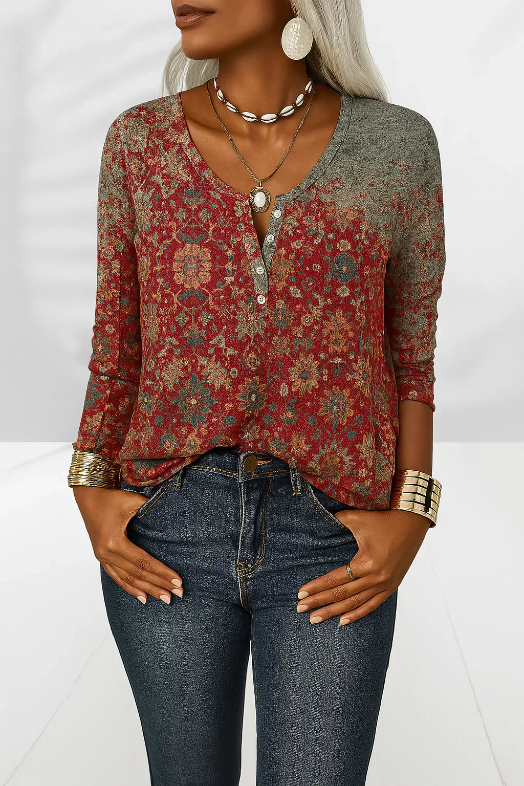 Chloe™ | Maéva Casual Cotton Blouse