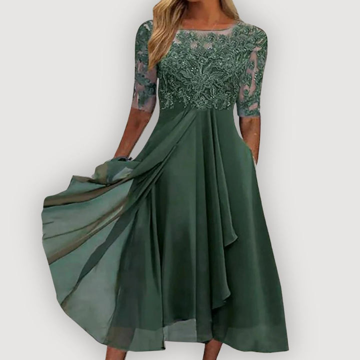 Savannah™ | Lace Dress with Flowing Skirt