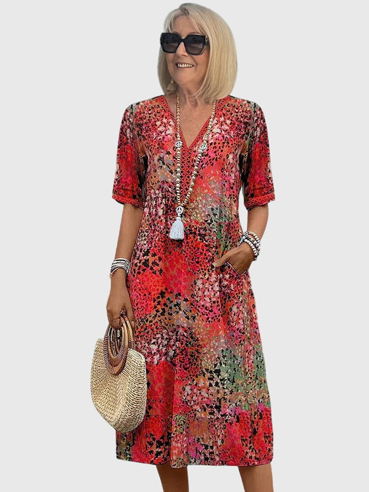 Mia™ | Elegant Floral Midi Dress