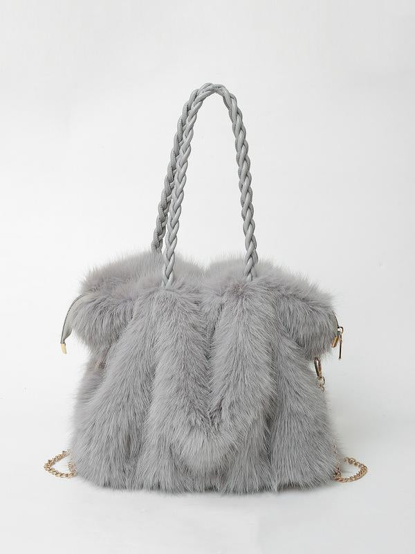 Charlotte™ | Plush Velvet Shoulder Tote