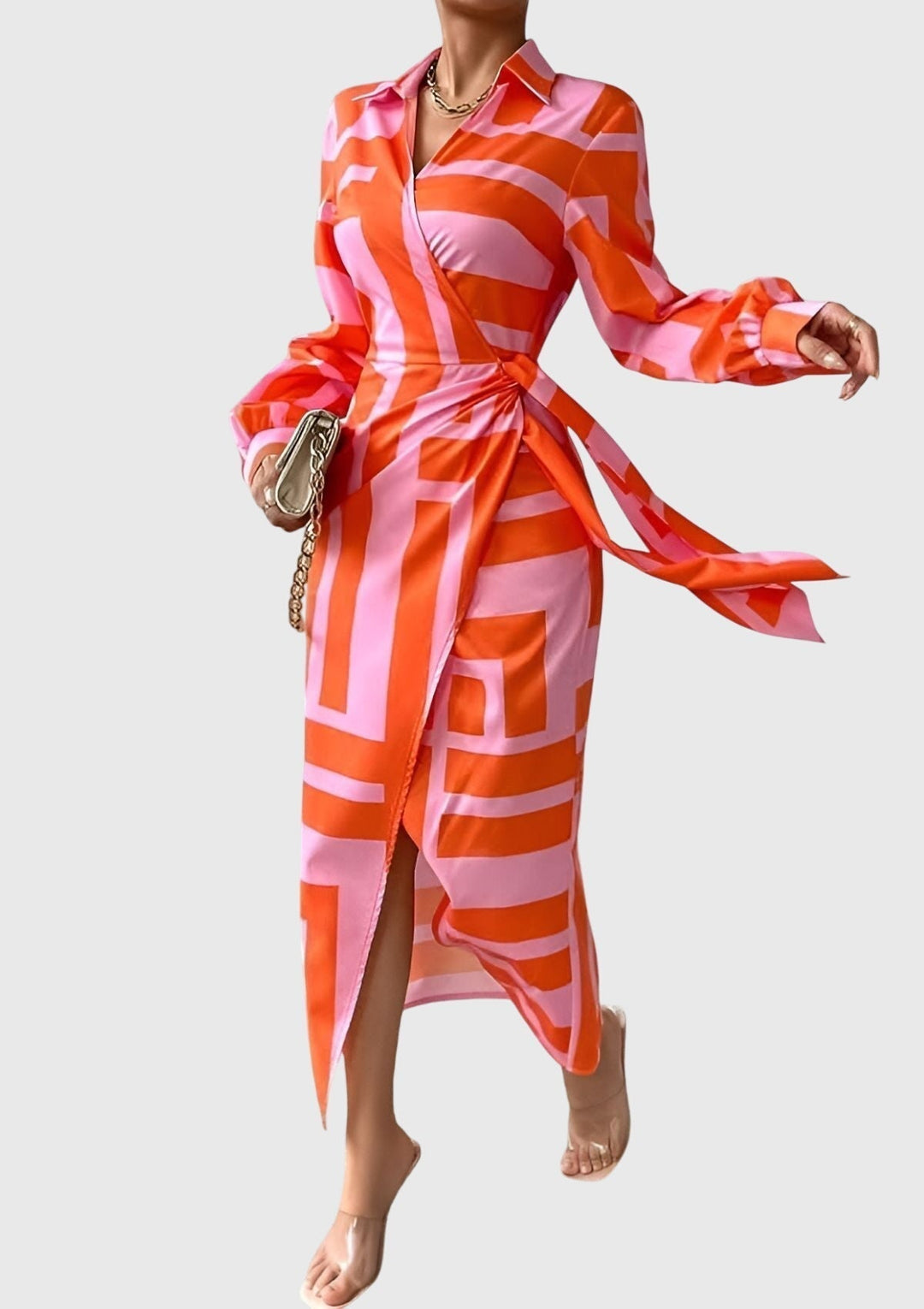 Violet™ | Elegant Wrap Dress With Print