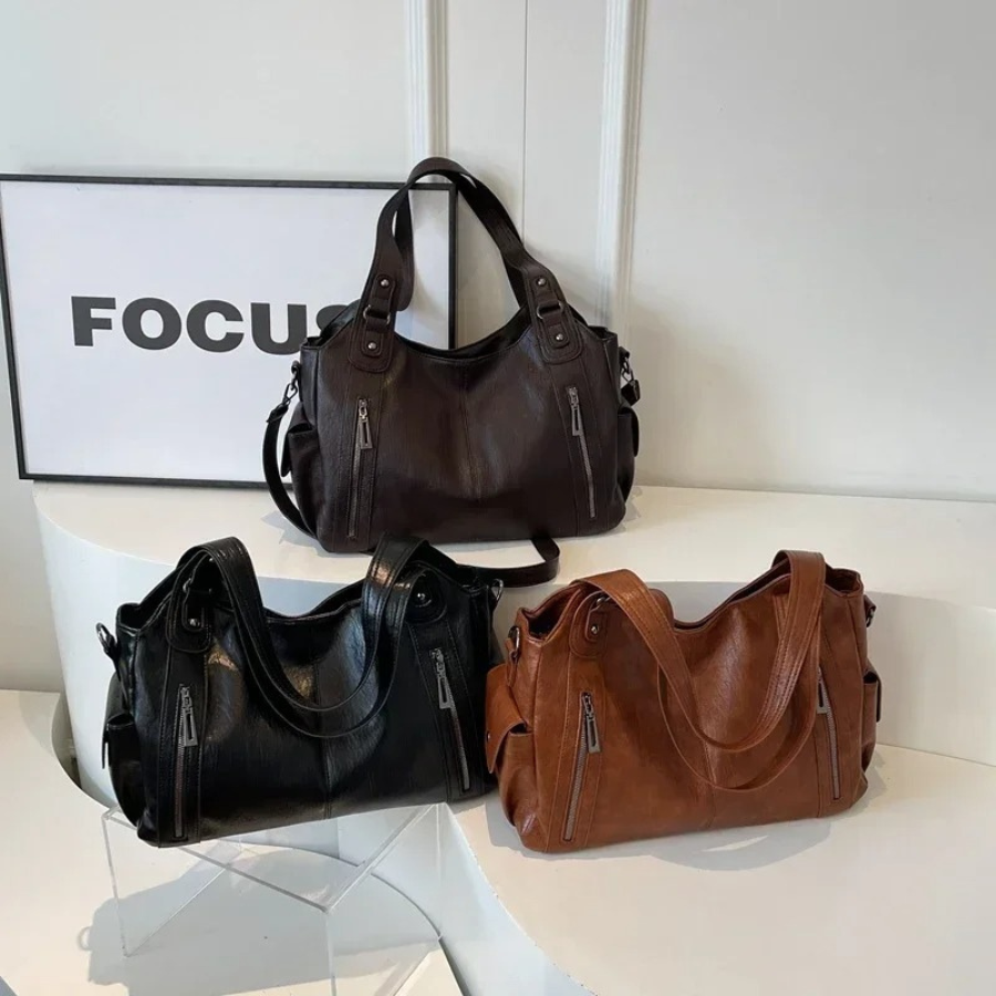 Kaylee™ | Dual Zipper Shoulder Bag