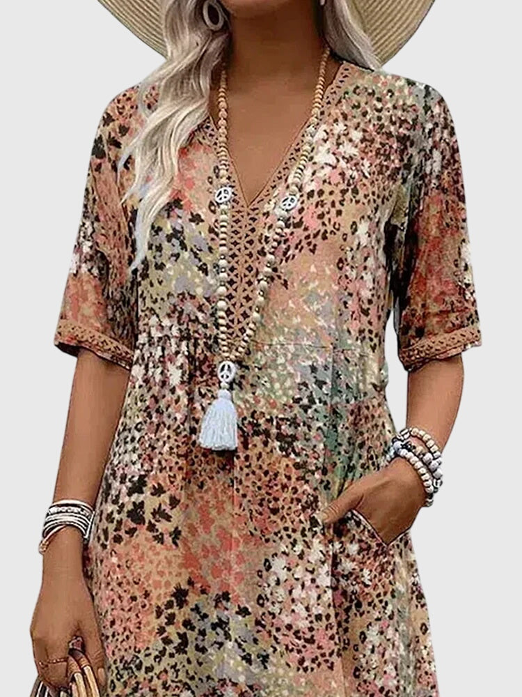 Mia™ | Elegant Floral Midi Dress