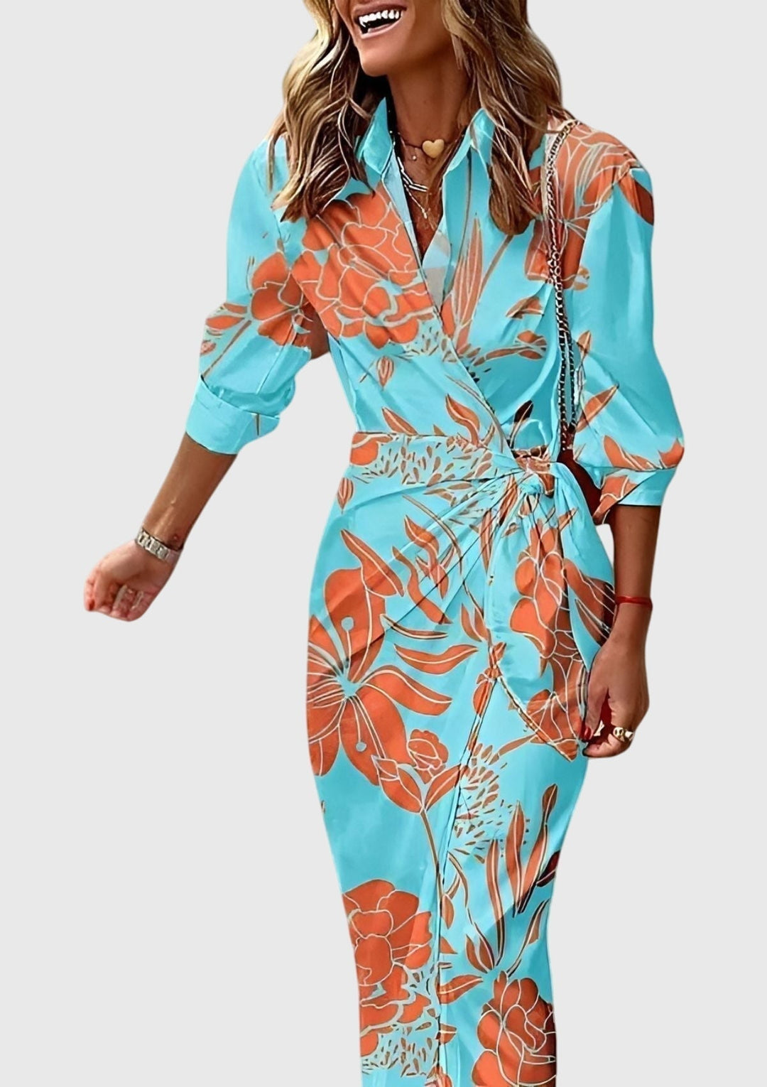 Violet™ | Elegant Wrap Dress With Print