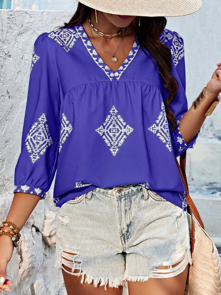 Brooklyn™ | ALMA Bohemian Cotton Blouse