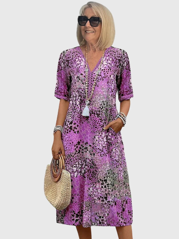 Mia™ | Elegant Floral Midi Dress