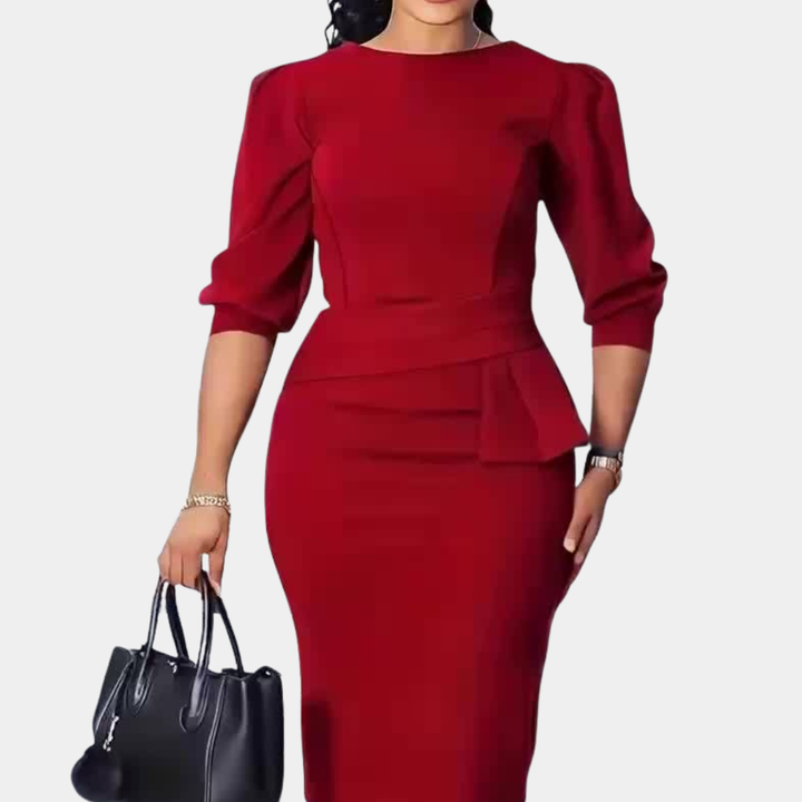 Kylie™ | Claudine Bloom Refined Ruffle Midi Dress