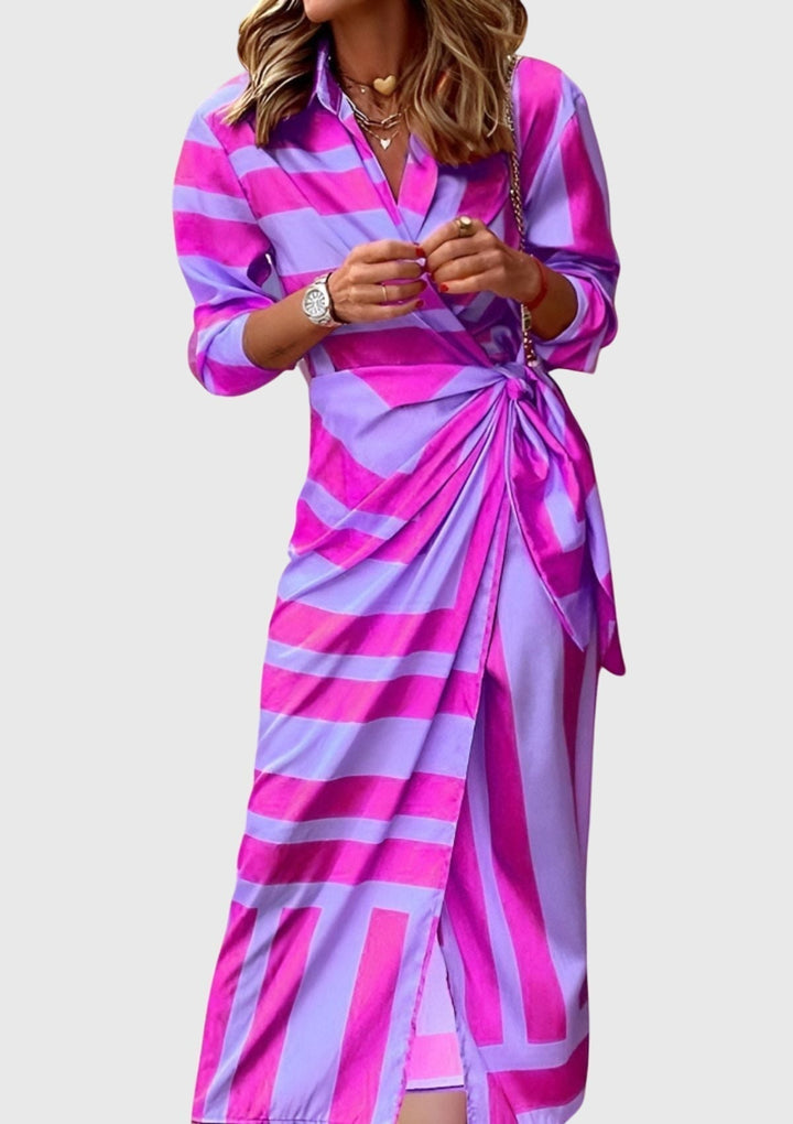 Violet™ | Elegant Wrap Dress With Print