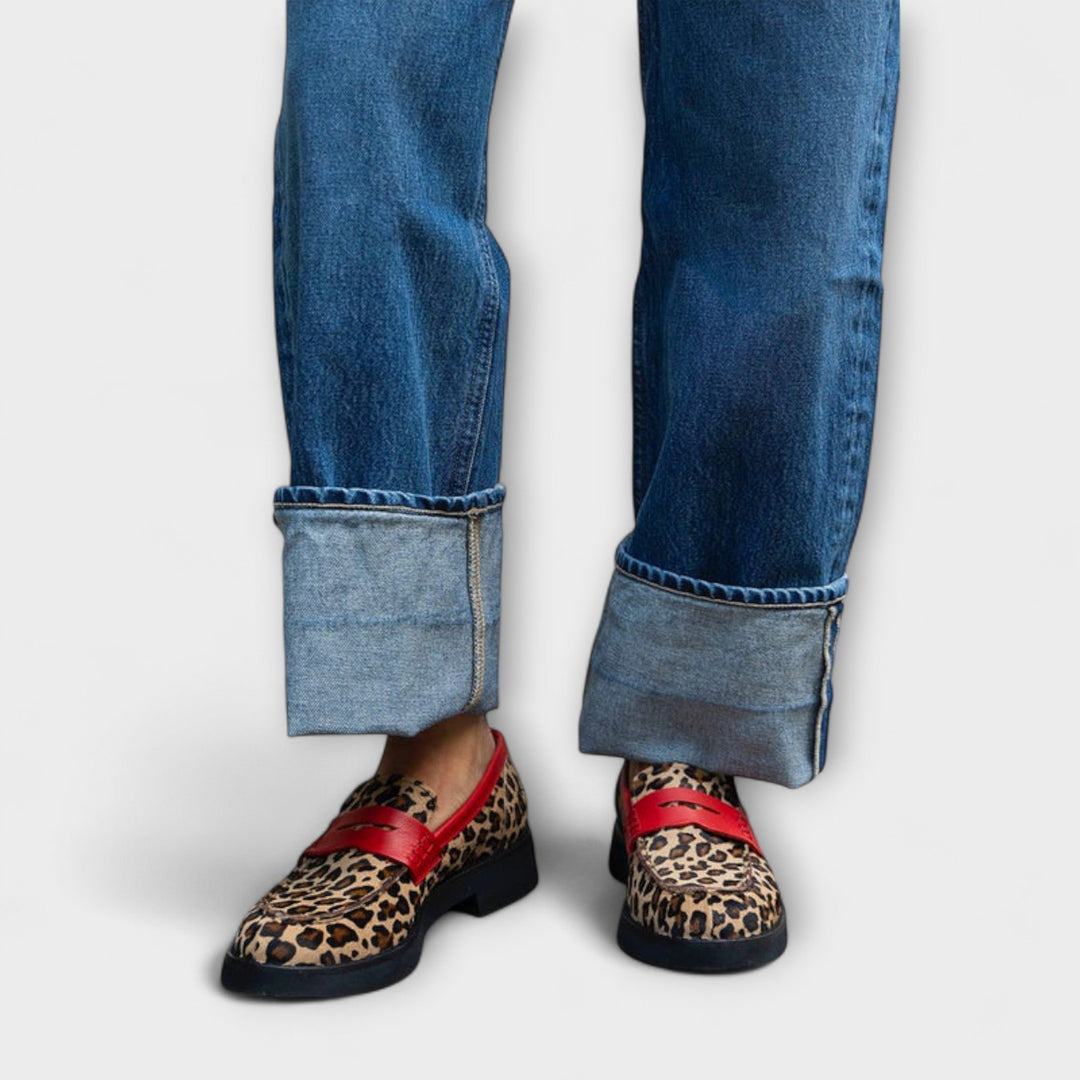 Trinity™ | Leopard Print Round Toe Loafers