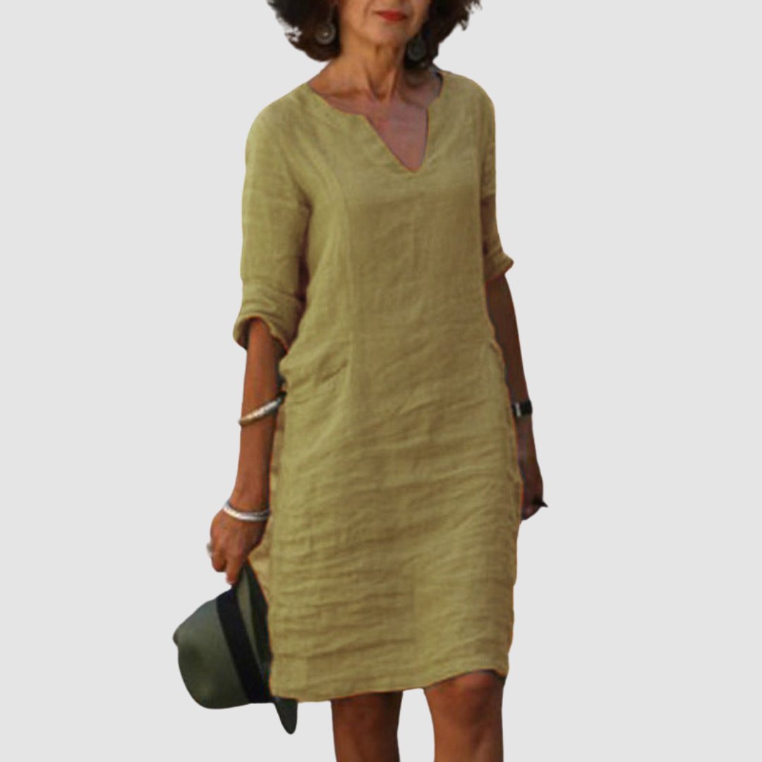 Marianne™ Elegant V-Neck Dress