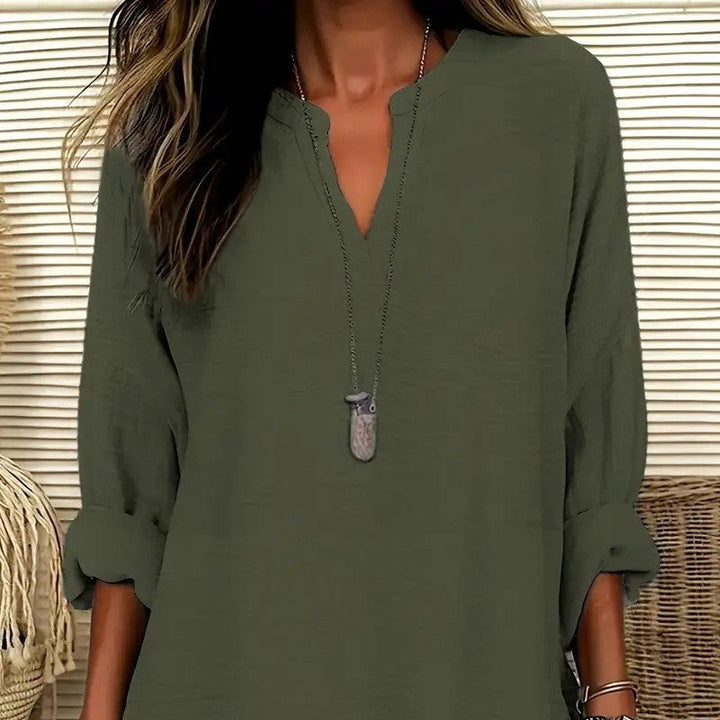 Natalie™ | Élara Linen Blouse