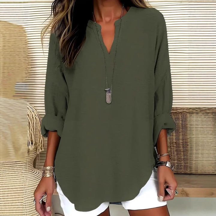 Natalie™ | Élara Linen Blouse