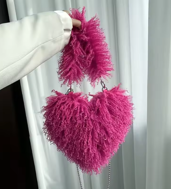 Aaliyah™ | Heart Plush Crossbody Bag