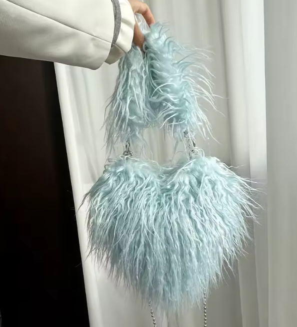 Aaliyah™ | Heart Plush Crossbody Bag