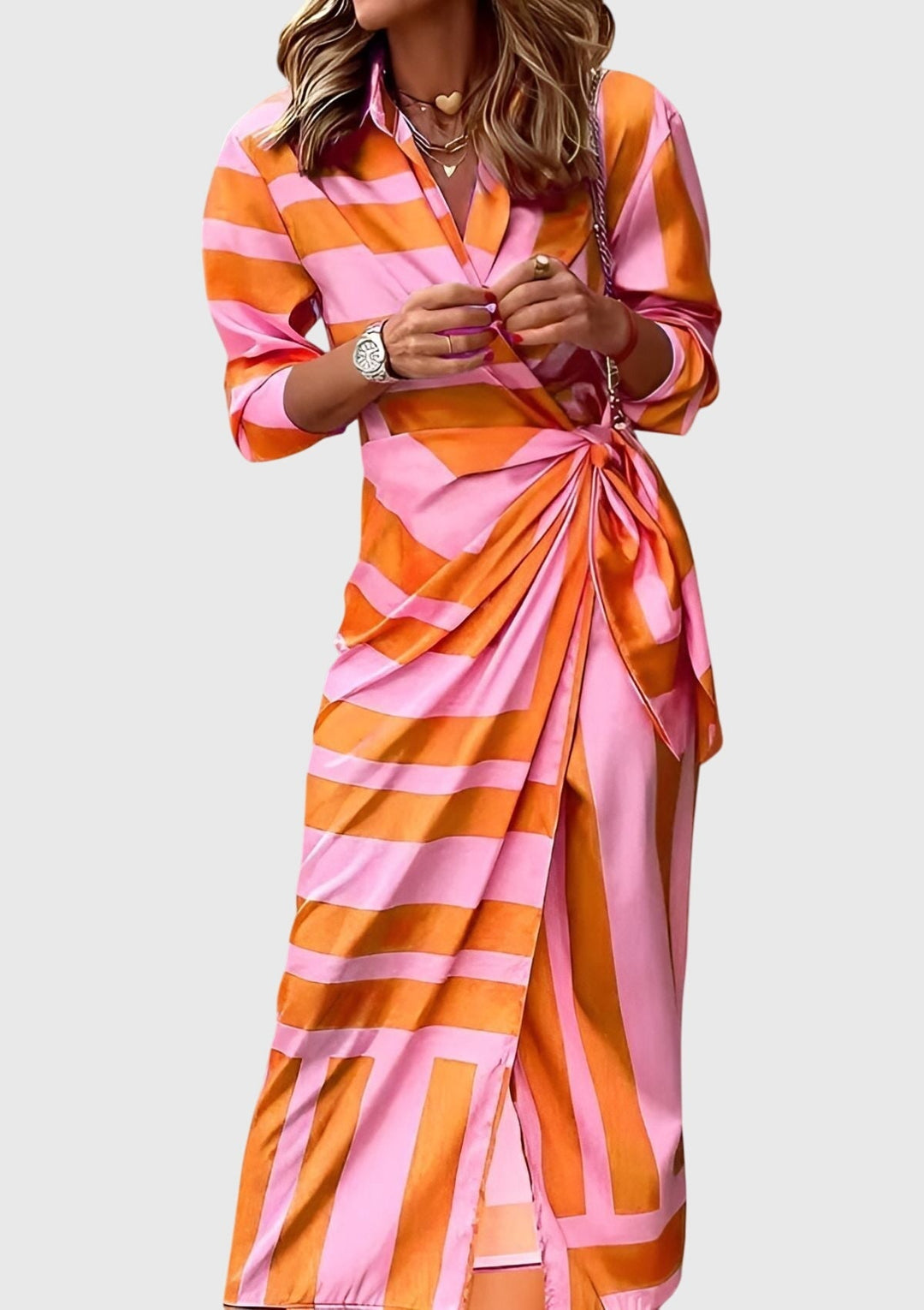 Violet™ | Elegant Wrap Dress With Print