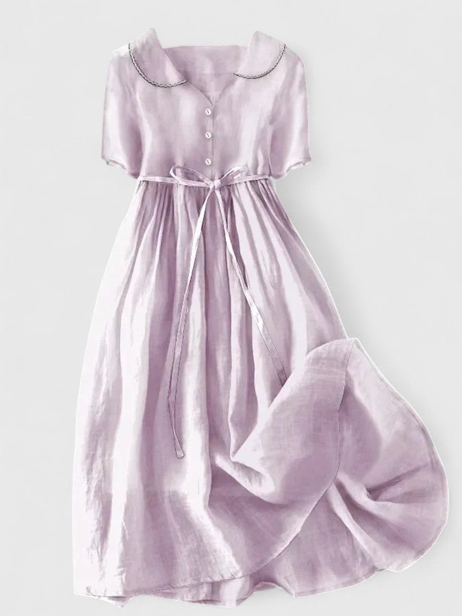 Morgan™ | Elegant Cotton Linen Dress
