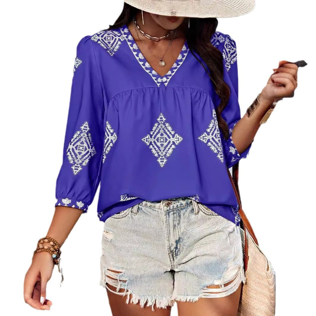 Brooklyn™ | ALMA Bohemian Cotton Blouse