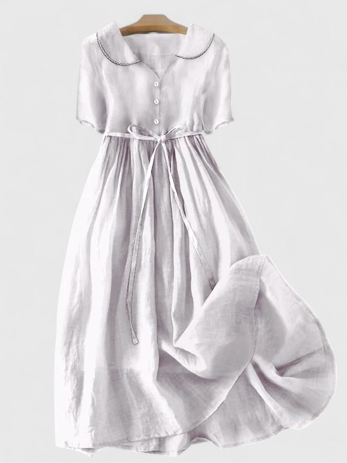 Morgan™ | Elegant Cotton Linen Dress