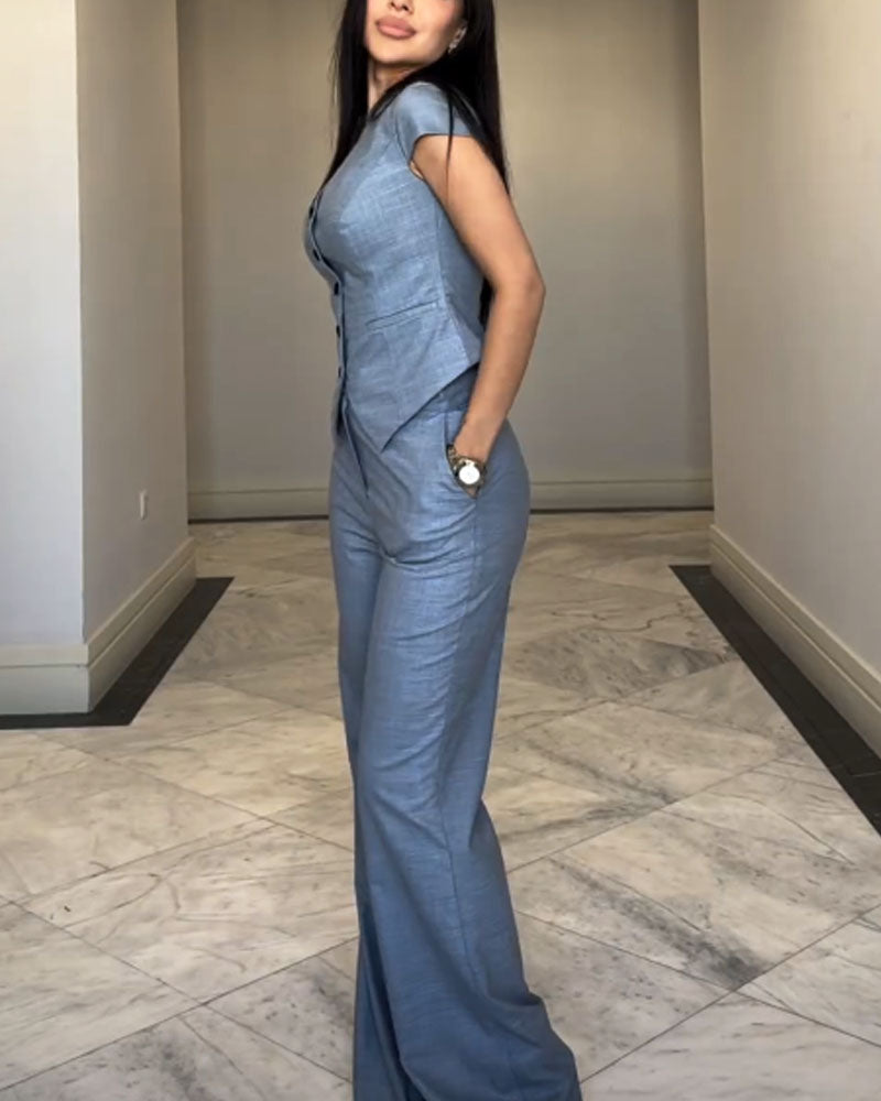 Natalie™ | Effortless V-Neck Set