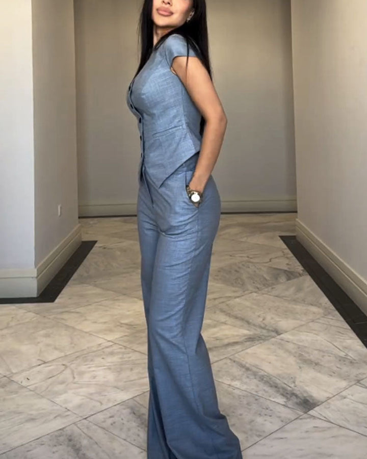 Natalie™ | Effortless V-Neck Set