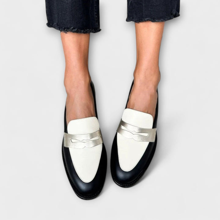 Juliette™ | Black Metallic Loafers