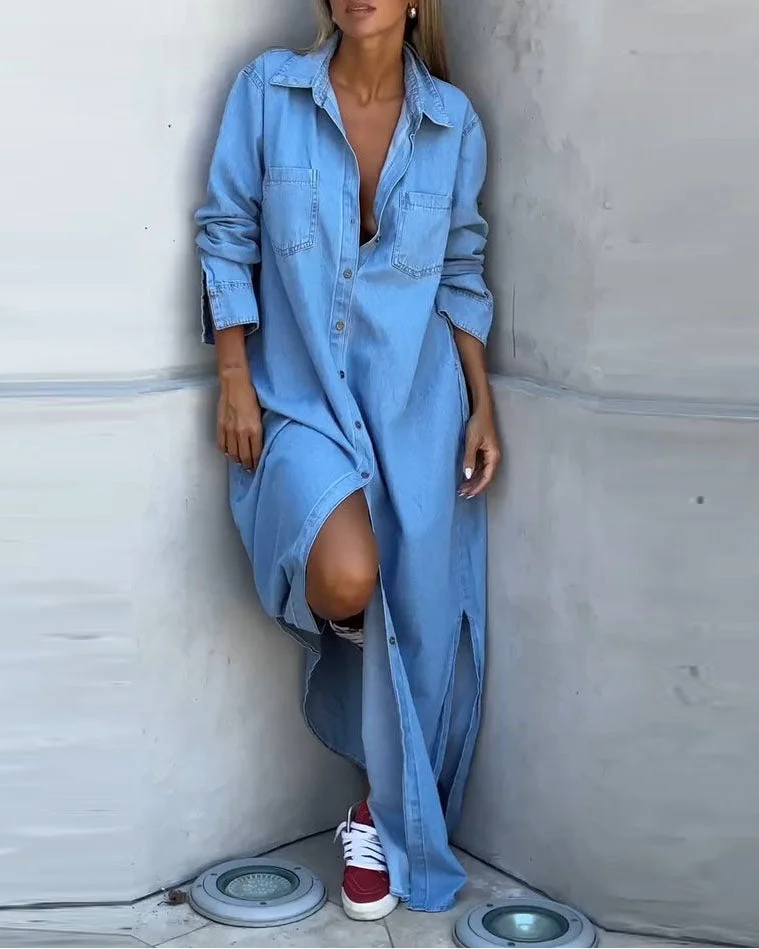 Aubrey™ | Delana Casual Button Down Dress