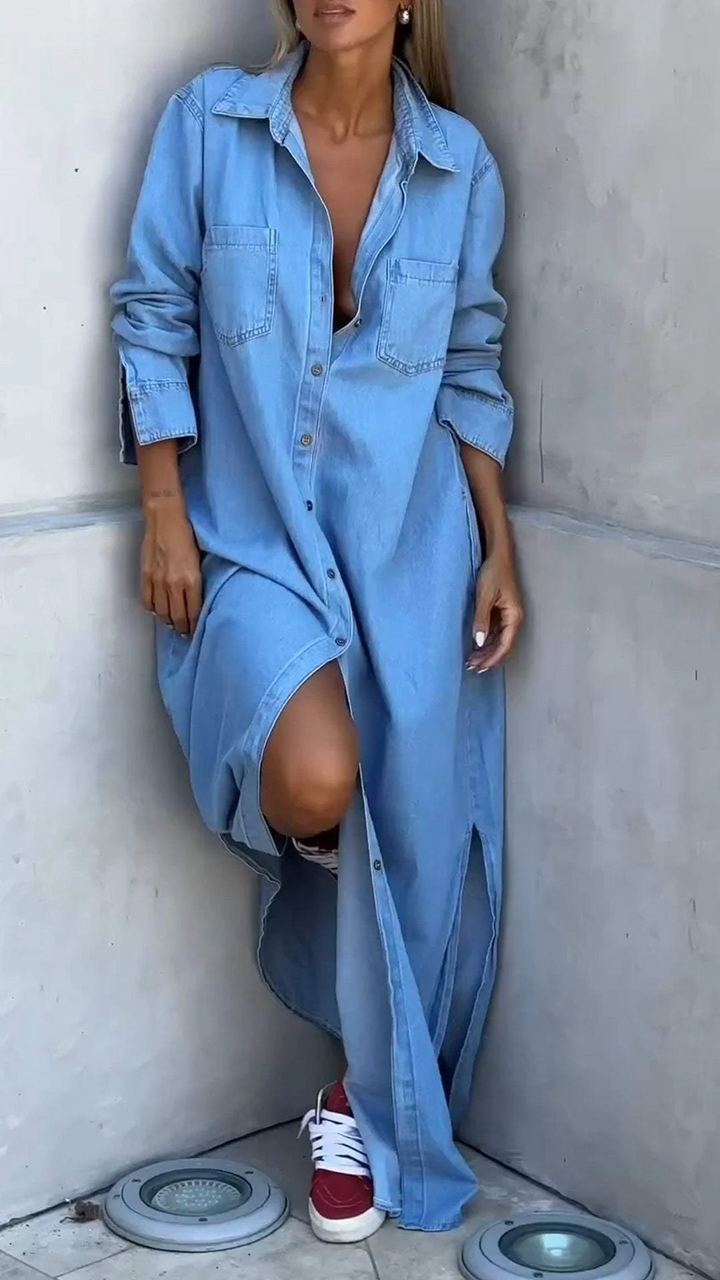 Aubrey™ | Delana Casual Button Down Dress