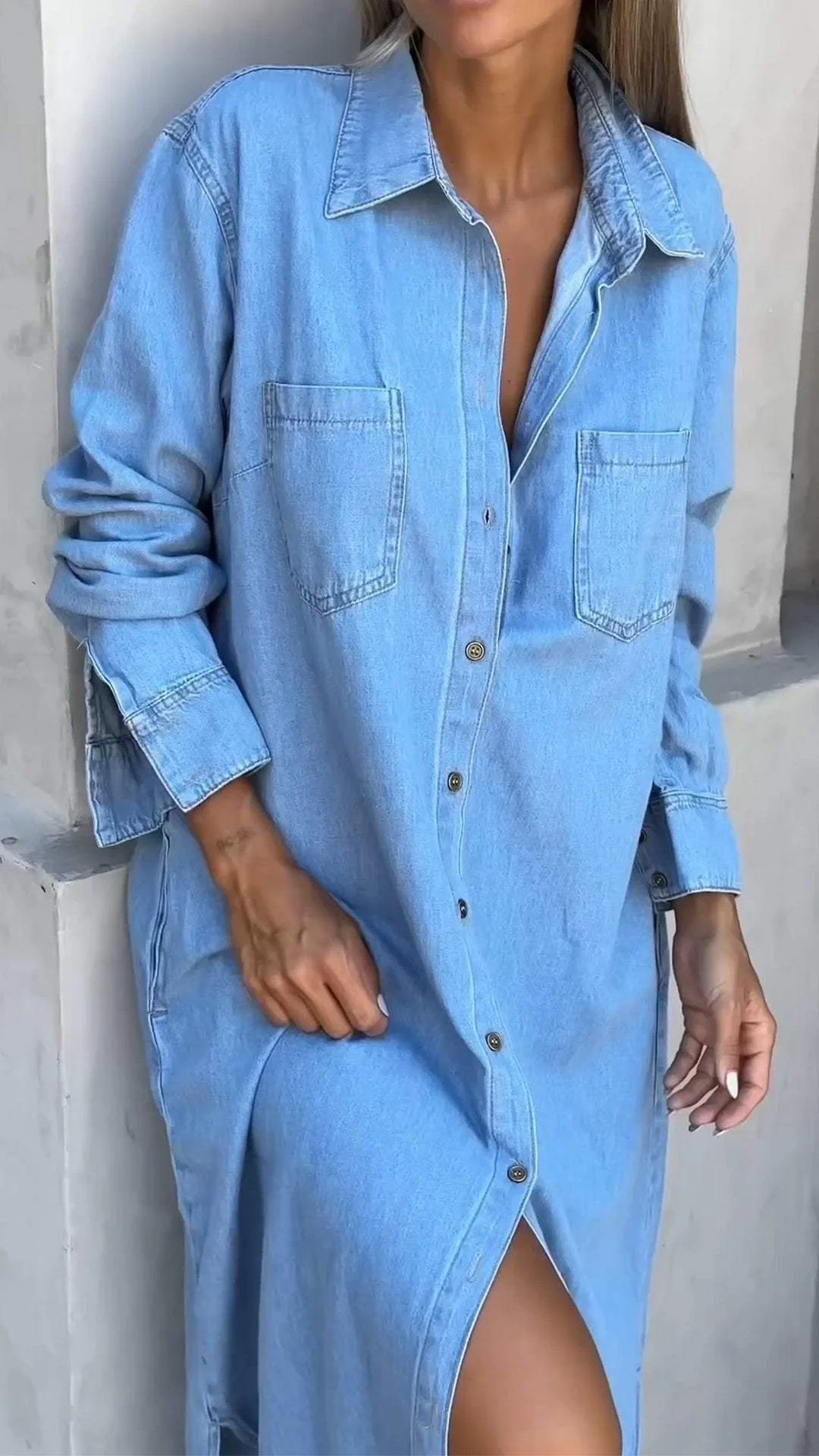 Aubrey™ | Delana Casual Button Down Dress