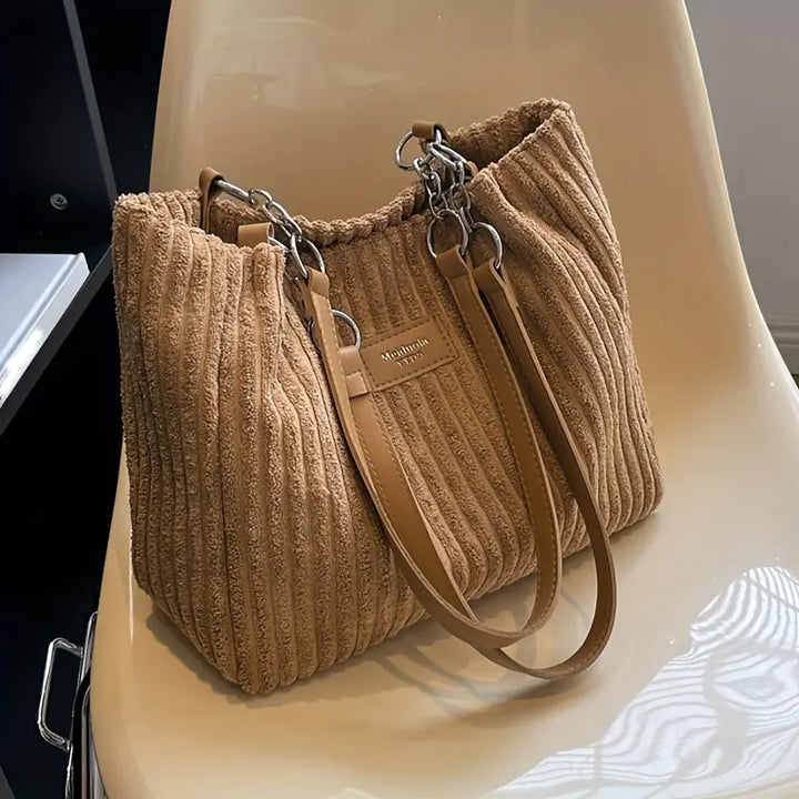 Makayla™ | Onyx Corduroy Tote Bag