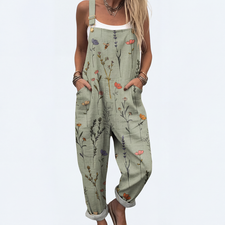 SIENNA | Floral Overalls for Effortless Comfort and Flattering Style