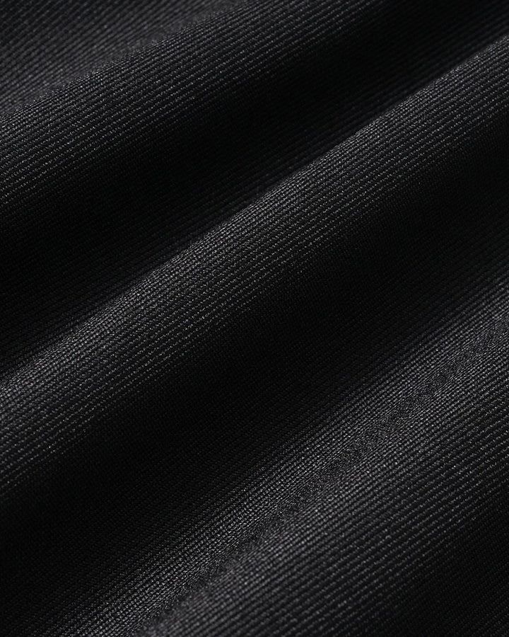 Black Boat Neck Flowy Mini Dress